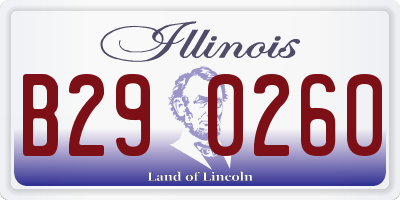 IL license plate B290260