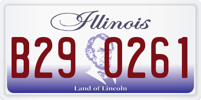 IL license plate B290261