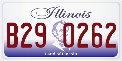 IL license plate B290262
