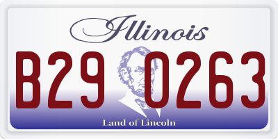 IL license plate B290263