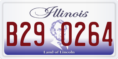 IL license plate B290264
