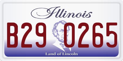IL license plate B290265