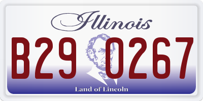 IL license plate B290267