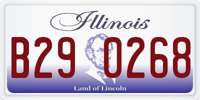 IL license plate B290268