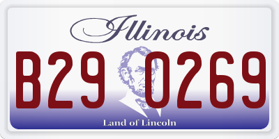 IL license plate B290269