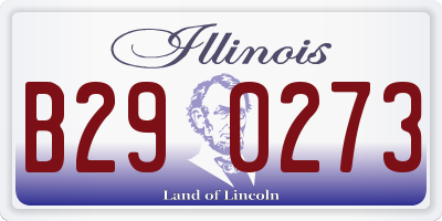 IL license plate B290273
