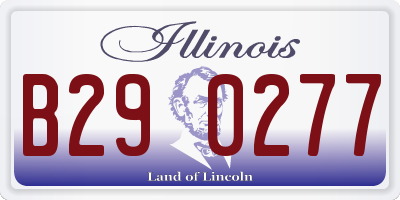 IL license plate B290277