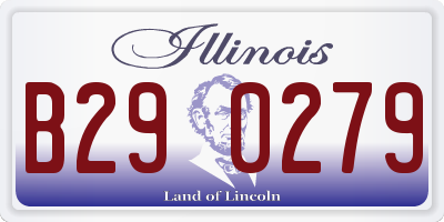 IL license plate B290279