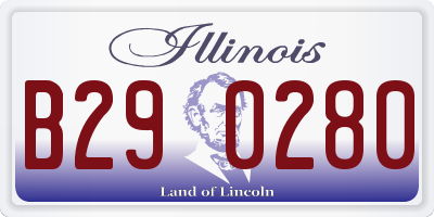 IL license plate B290280