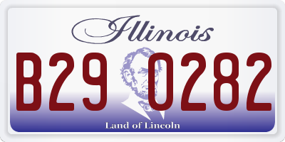 IL license plate B290282