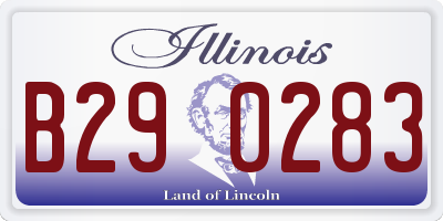 IL license plate B290283