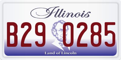 IL license plate B290285