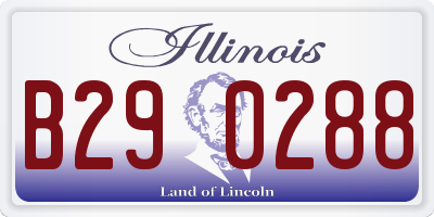 IL license plate B290288