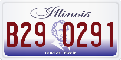 IL license plate B290291