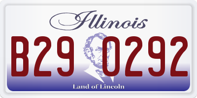 IL license plate B290292