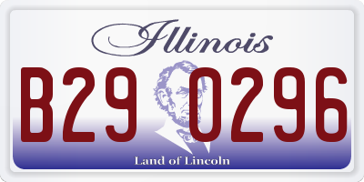 IL license plate B290296