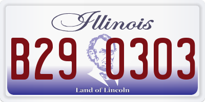 IL license plate B290303