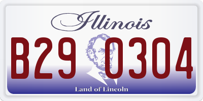IL license plate B290304