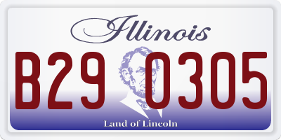 IL license plate B290305