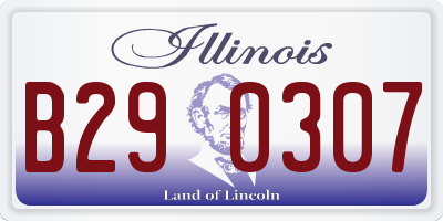 IL license plate B290307