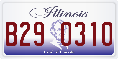 IL license plate B290310