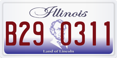 IL license plate B290311