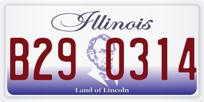 IL license plate B290314