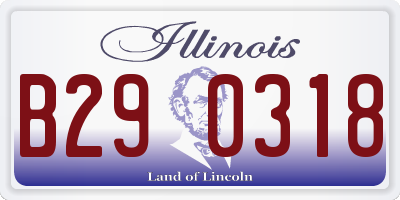 IL license plate B290318