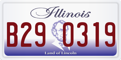 IL license plate B290319
