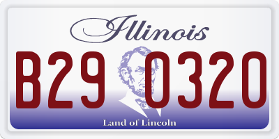 IL license plate B290320
