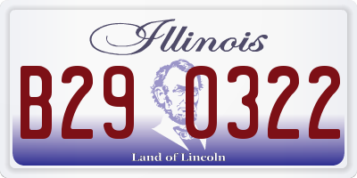 IL license plate B290322