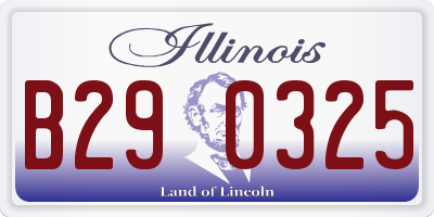 IL license plate B290325