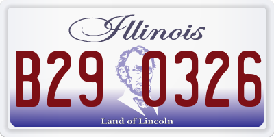 IL license plate B290326