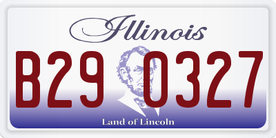 IL license plate B290327