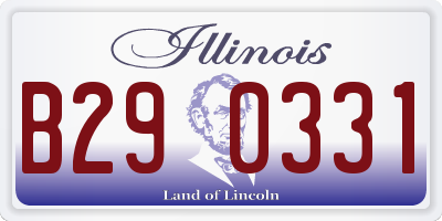 IL license plate B290331