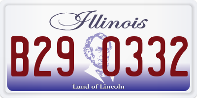 IL license plate B290332
