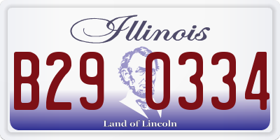 IL license plate B290334