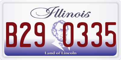 IL license plate B290335