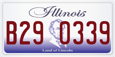 IL license plate B290339