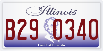 IL license plate B290340