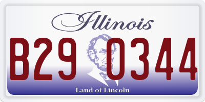IL license plate B290344