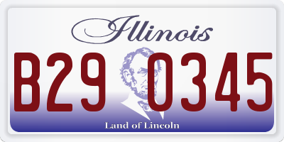 IL license plate B290345