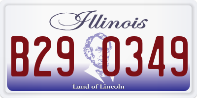IL license plate B290349
