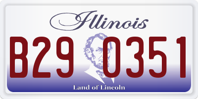 IL license plate B290351