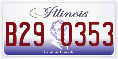 IL license plate B290353