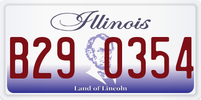 IL license plate B290354