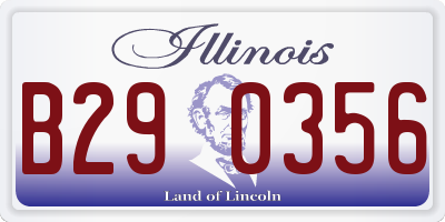 IL license plate B290356