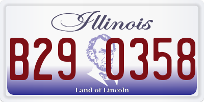 IL license plate B290358