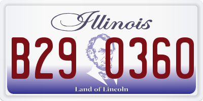 IL license plate B290360