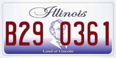 IL license plate B290361